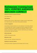 BEST ANSWERS Mathnasium Training Exam 100% VERIFIED ANSWERS  2024/2025 CORRECT