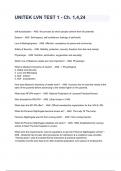 UNITEK LVN TEST 1 - Ch. 1,4,24 Exam Questions And Answers 