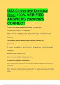 BEST ANSWERS ISSA Corrective Exercise Final 100% VERIFIED  ANSWERS 2024/2025  CORRECT