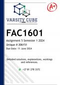 FAC1601 Assignment 5 (DETAILED ANSWERS) Semester 1 2024 - DISTINCTION GUARANTEED