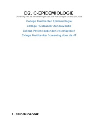 D2. C-Epidemiologie, 4 colleges van Blok D2.