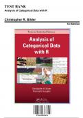 Solution Manual: Analysis of Categorical Data with R 1st Edition by Bilder - Ch. 1-6, 9781439855676, with Rationales