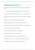 Home Health Aide Exam Questions And Answers Graded A+