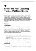 Romeo and Juliet Essay Prep - Themes, Motifs and Quotes  IEB 