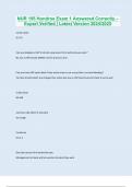 NUR 195 Hondros Exam 1 Answered Correctly – Expert Verified | Latest Version 2024/2025