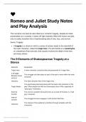 Romeo and Juliet Study Notes and Play Analysis IEB