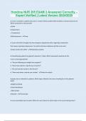 Hondros NUR 205 EXAM 3 Answered Correctly – Expert Verified | Latest Version 2024/2025