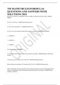 TSI MATH!!!RULES/FORMULAS QUESTIONS AND ANSWERS WITH SOLUTIONS 2024