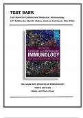 TEST BANK Cellular and Molecular Immunology 10th Edition Abul K. Abbas, Andrew H. Lichtman, Shiv Pillai, 9780323757485 (CHAPTERS 1-21)