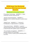 CPPB Exam Test Reviewed  Questions With Revised Correct  Answers  Updated & Already Passed
