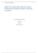 HIST 370  Final Project 2024 for Florida LGBTQ with complete solution; Maryville University