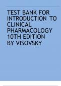 Test Bank Introduction to Clinical Pharmacology 10th Edition Visovsky Complete Test Bank