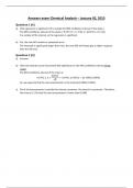 Chemical analysis 1 exam questions