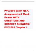 PYC2605 Exam Q&A, Assignments & Mock Exams WITH QUESTIONS AND CORRECT ANSWERS// PYC2605 Chapter 1                  When was HIV first discovered - CORRECT ANSW 1981    Where was HIV first discovered - CORRECT ANSW Alanta USA    When was aids first reporte