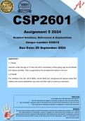 CSP2601 Assignment 5 (COMPLETE ANSWERS) 2024 (638910) - DUE 26 September 2024