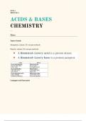 acids, bases,pH, titration curves chemistry notes 