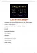 lattice enthalpy and entropy, born haber cycles chemistry notes 