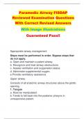 Paramedic Airway FISDAP  Reviewed Examination Questions  With Correct Revised Answers With Image Illustrations Guaranteed Pass!!