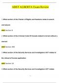 ABST ALBERTA Exam Review (QUESTIONS WITH 100% CORRECT ANSWERS ) (2024 / 2025) (Verified by Experts)