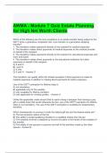 AWMA - Module 7 Quiz Estate Planning for High Net Worth Clients-with correct Answers