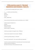 CNA practice exam II / Revised Questions and Answers / Sure A+