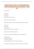 CNA Practice Test #1 (100 Questions) Revised Questions and Answers / Sure A+
