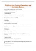 CNA Practice / Revised Questions and Answers / Sure A+