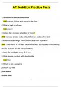 ATI Nutrition Practice Tests (QUESTIONS WITH 100% CORRECT ANSWERS ) (2024 / 2025) (Verified by Experts)