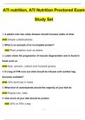 ATI Nutrition Proctored Exam Study Set (QUESTIONS WITH 100% CORRECT ANSWERS ) (2024 / 2025) (Verified by Experts)