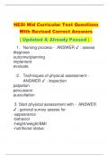HESI Mid Curricular Test Questions  With Revised Correct Answers | Updated & Already Passed |