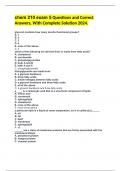 chem 210 exam 5 Questions and Correct Answers, With Complete Solution 2024.  glycerol contains how many alcohol functional groups? A. 1 B. 2 C. 3 D. 4 E. none of the above C. 3 which of the following are derived from or made from fatty acids? A. cholester