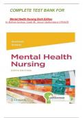 COMPLETE TEST BANK FOR  Mental Health Nursing Sixth Edition by Robynn Gorman, Linda M.; Anwar (Author)latest UPDATE