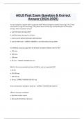 ACLS Post Exam Question & Correct  Answer (2024-2025)