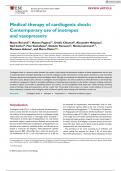 Medical therapy of cardiogenic shock