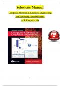 SOLUTION MANUAL For Computer Methods in Chemical Engineering 2nd Edition by Nayef Ghasem, Verified Chapters 1 - 9, Complete Newest Version