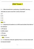 CRAT exam 1 (QUESTIONS WITH 100% CORRECT ANSWERS ) (2024 / 2025) (Verified by Experts)
