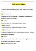 EKG terms (QUESTIONS WITH 100% CORRECT ANSWERS ) (2024 / 2025) (Verified by Experts)