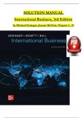 SOLUTION MANUAL For International Business 3rd Edition by Michael Geringer, Jeanne McNett, Verified Chapters 1 - 15, Complete Newest Version