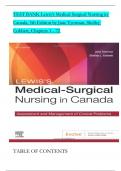 TEST BANK For Lewis's Medical Surgical Nursing in Canada, 5th Edition by Jane Tyerman, Shelley Cobbett, Verified Chapters 1 - 72, Complete Newest Version