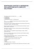 BONTRAGER CHAPTER 14 WORKBOOK 2024 QUESTIONS WITH COMPLETE SOLUTIONS!!