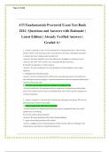 ATI Fundamentals Proctored Exam Test Bank 2024 | Questions and Answers with Rationale | Latest Edition | Already Verified Answers | Graded A+