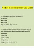 CHEM 210 Final Exam Study Guide