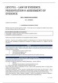 Law of Evidence LEV3701 Exam Notes 2024