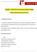 NR 509 Physical Assessment Final Exam Study Guide 2024 Expected Questions & Revised Correct Answers. (2024 / 2025) 100% Guarantee Pass
