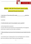 NR 509 Physical Assessment Final Exam Study Guide Questions & Revised Correct Answers. (2024 / 2025) 100% Guarantee Pass