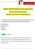 NR 509 Physical Assessment Midterm Exam Study Guide, 250+ Questions & Answers. Rationales (2024 / 2025) 100% Guarantee Pass