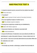 NAB practice test a (QUESTIONS WITH 100% CORRECT ANSWERS ) (2024 / 2025) (Verified by Experts)