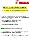 NR 601 Final Exam 2024 Expected Questions & Revised Correct Answers. (2024 / 2025) 100% Guarantee Pass