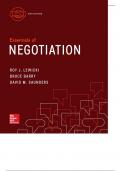 Test Bank for Essentials Of Negotiation, 6th Canadian Edition by Roy J. Lewicki