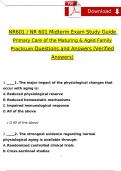 NR 601 Midterm Exam Care of the Mature Adults 2024 Expected 300+ Study Guide Questions & Revised Correct Answers. (2024 / 2025) 100% Guarantee Pass